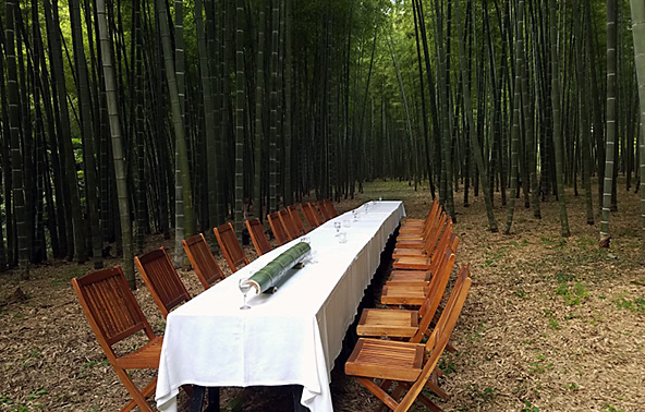 テント夕景画像